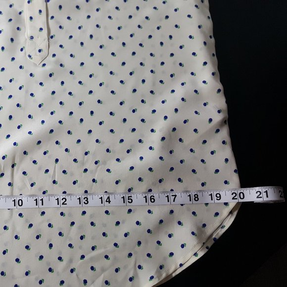 Fossil Silk Polka Dot Sleeveless Top Sz S - Picture 6 of 7